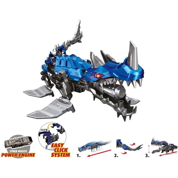 Revell CyberBeasts HydroFang, Modellbausatz mit easy-click-System, 1:35, 56 Teile, mehrfarbig, 350 mm lang – Bild 4