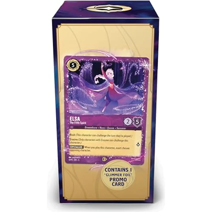 Ravensburger Disney Lorcana Fabled Elsa Gift Box, exklusive "Glimmer-Foil" Promokarte und 5 Booster Packs, Sammelkarten-Geschenkbox für bis zu 250 Karten – Bild 5