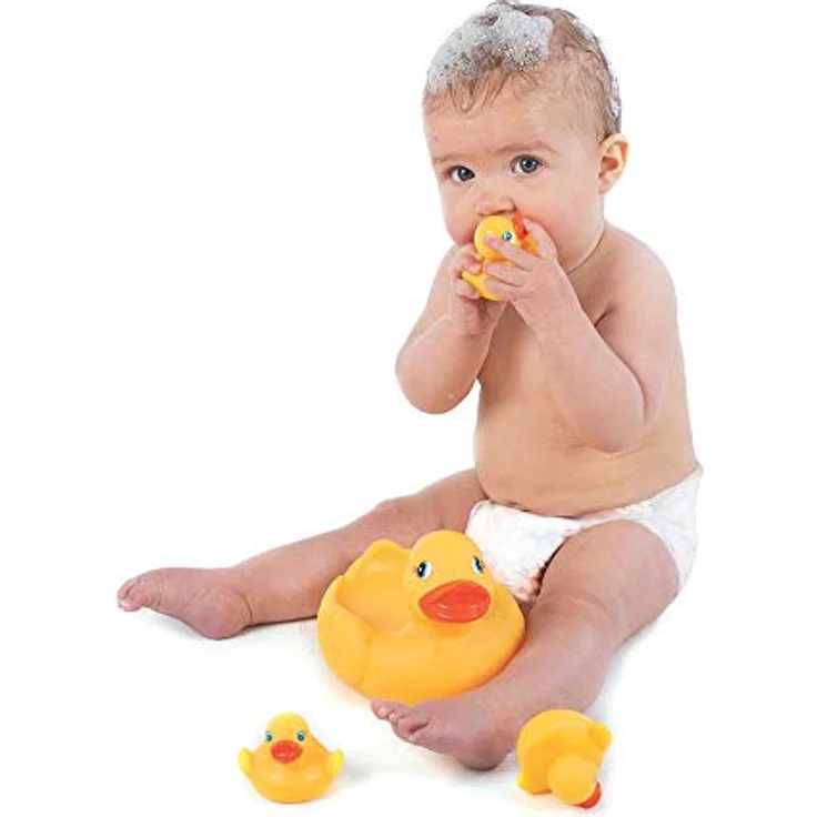 Playgro Badeenten-Familie – wasserdicht-schmutzfrei, ab 6 Monaten, Bath Duckie Family, fully sealed, Baby Spielzeug beim Baden, gelb - Preisvergleich – Bild 5