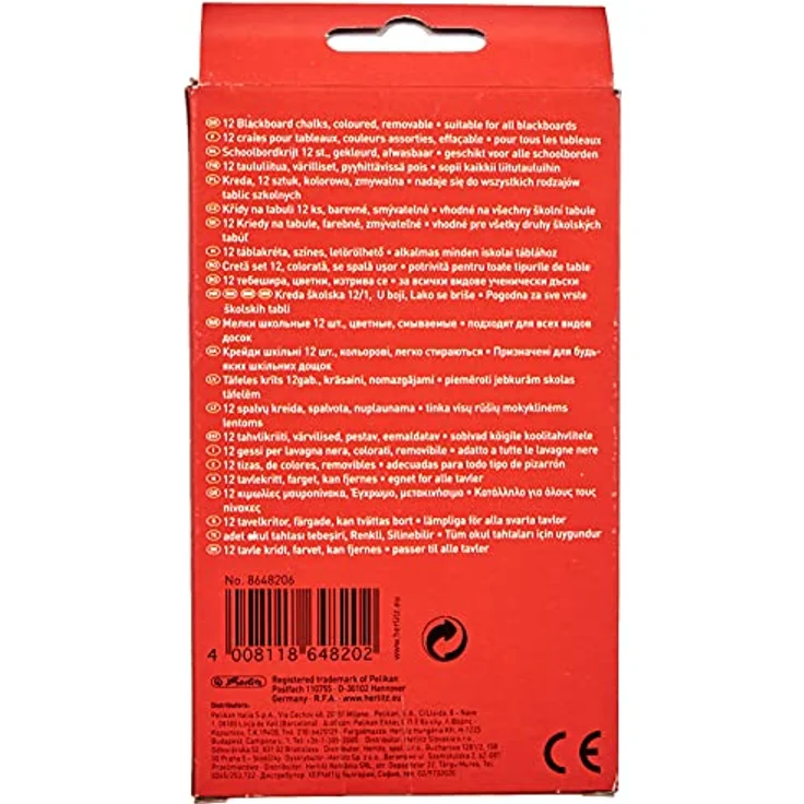 Herlitz Tafelkreide, 12 Stück in Hängepackung, farbig sortiert – Bild 3