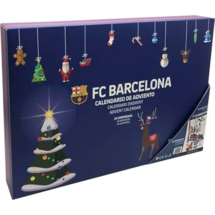 CYPBRANDS FC Barcelona Adventskalender, 24 Überraschungen mit Spielzeug und Aktivitäten, offizielle Marvel-Lizenz, Kindergeschenk für Weihnachten – Bild 4
