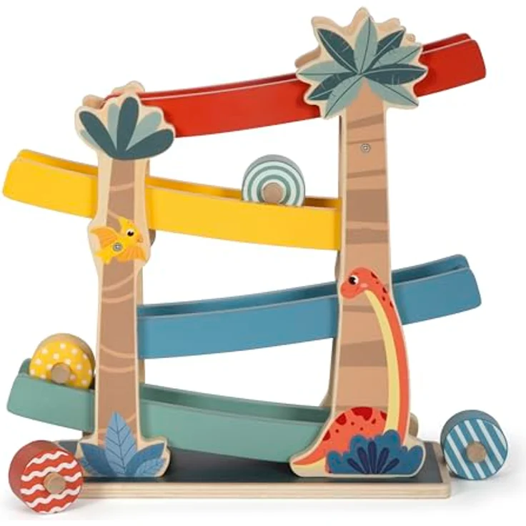 Small Foot Kugelbahn „Dino“ aus FSC-zertifiziertem Holz, für Kinder ab 18 Monaten, 12614 – Bild 2