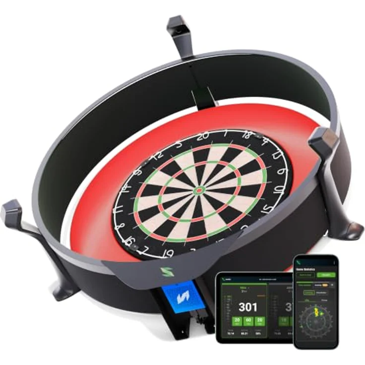 Scolia "Home 2 Flex" Autoscoring-System, automatische Punktezählung für Steeldarts mit 360° LED Beleuchtung, flexibles Abo-Modell – Bild 1