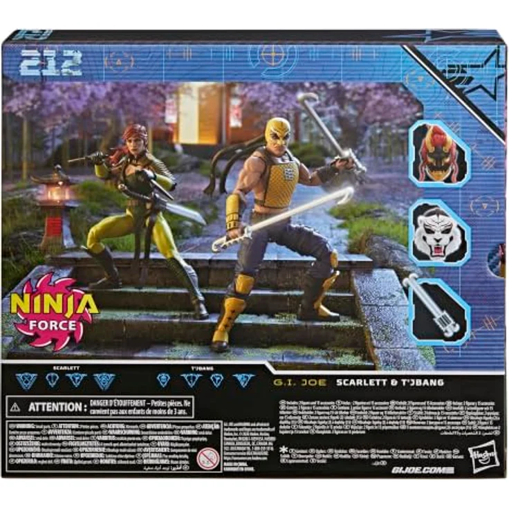 Hasbro G.I. Joe G20465L00 Classified Series, Ninja Force Scarlett und T'Jbang Figuren-Set mit 15 Zubehörteilen aus ABS, PP und PVC – Bild 15