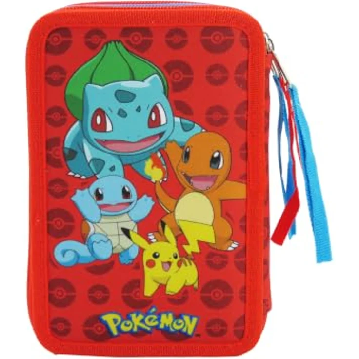 CYPBRANDS Pokémon-Federmäppchen, 3-stöckig mit 39 Teilen, Mehrfarbig, offizielles Produkt – Bild 4