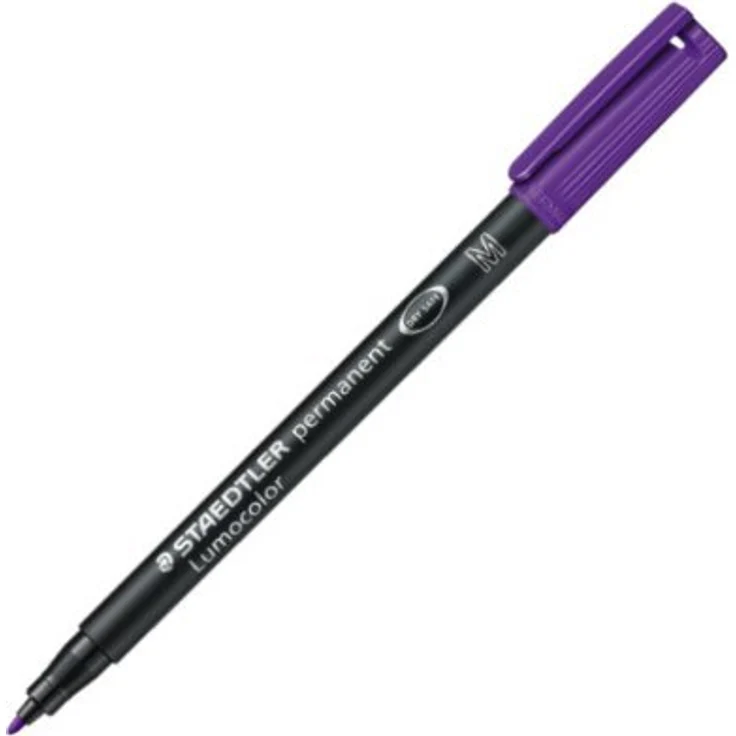 Staedtler Lumocolor Feinschreiber 10er Sparpack, für Overhead-Projektion und fast alle Flächen, Strichstärken S/F/M/B, permanent/non permanent, violett, M permanent 317 – Bild 1