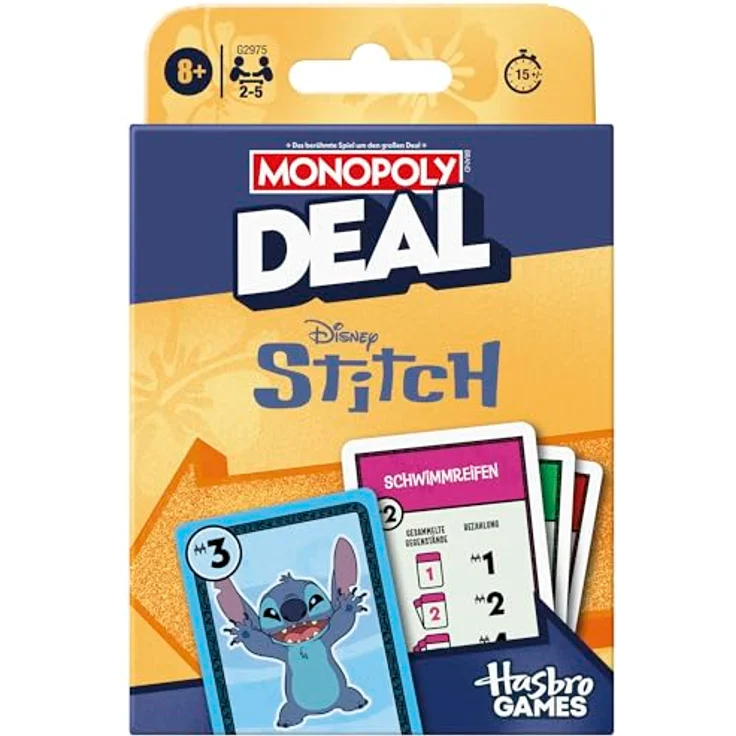Monopoly Deal: Disney Stitch Edition, Kartenspiel - Deutsche Version – Bild 1