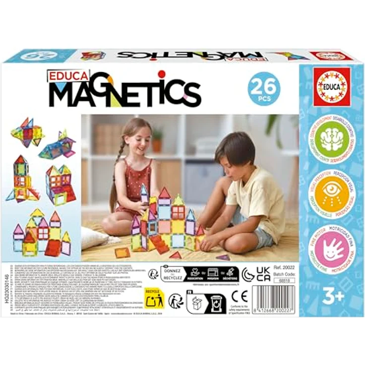 Educa Magnetic 42-teiliges Magnetbaukasten-Set, STEM-Spielzeug für Kinder ab 3 Jahren, sicher und einfach zu verwenden – Bild 3