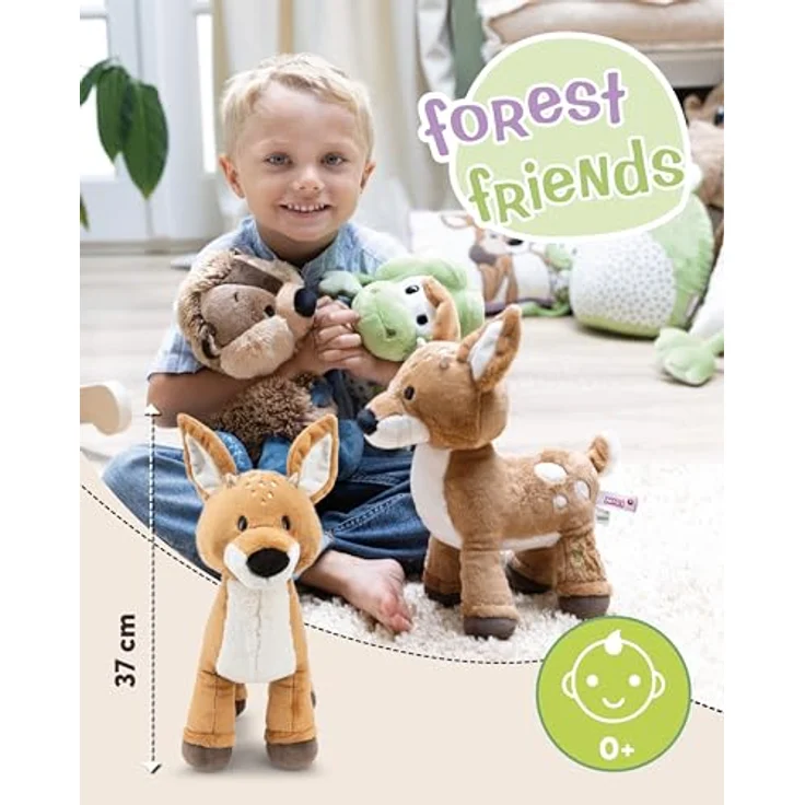 NICI Kuscheltier Rehbock René Roebuck, 37 cm, braun, weiches Plüschtier mit recyceltem Material – ideales Geschenk für Kinder & Erwachsene – 62278 – Bild 2