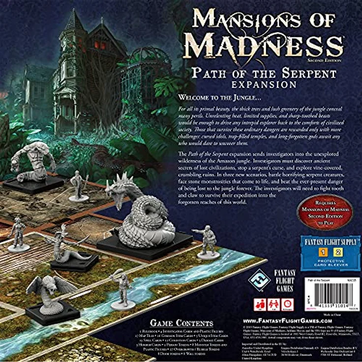 Fantasy Flight Games Mansions of Madness: Zweite Auflage – Der Pfad der Schlange, Erweiterung mit drei neuen Szenarien und vier Charakteren – Bild 2
