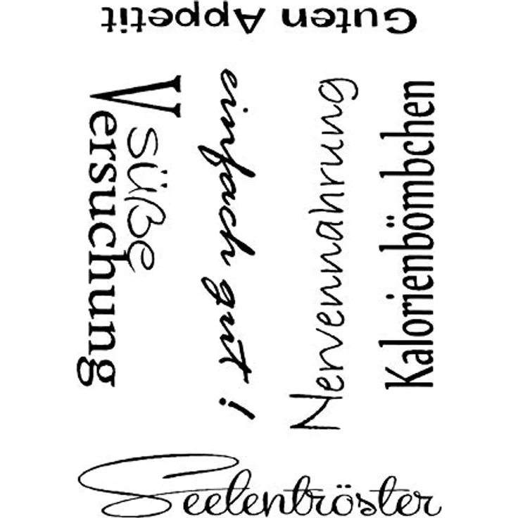 Clear Stempel-Set "Guten Appetit", ca. 7,4x10,5cm – Bild 2
