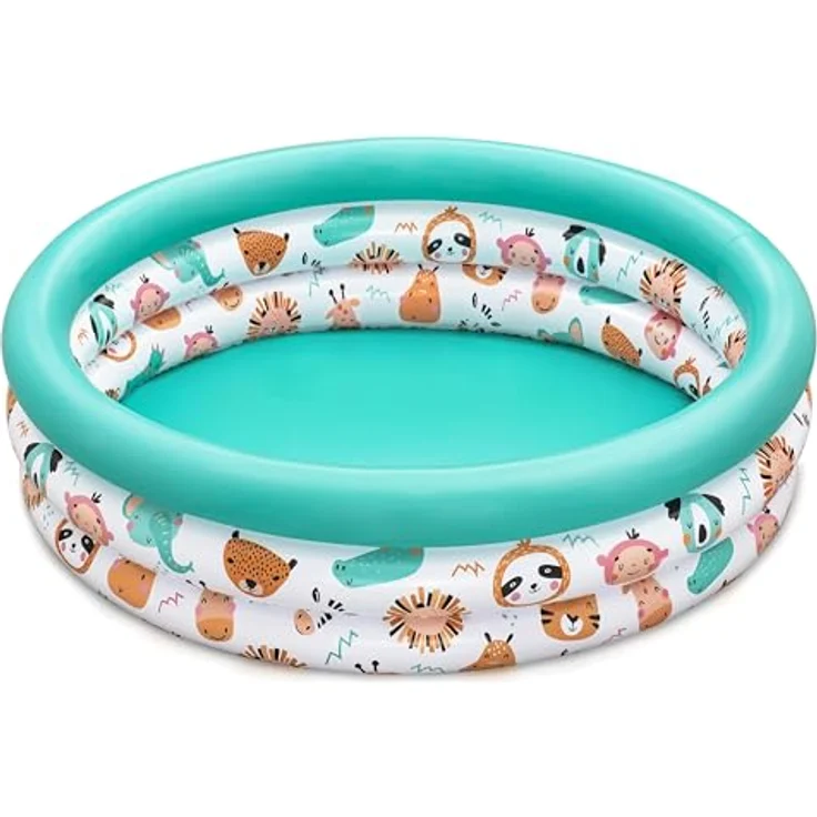 Bestway Planschbecken Coral Reef Crew Ø 102 x 25 cm, Wasserspielzeug für Kinder ab 2 Jahren, buntes Meerestier-Design – Bild 4
