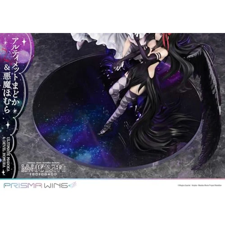 Prime 1 Studio Puella Magi Madoka Magica The Movie Rebellion Prisma Wing PVC Statue 1/7 Ultimate Madoka & Devil Homura, 43 cm, pink und schwarz mit detailreichen Designs und dynamischen Posen – Bild 15