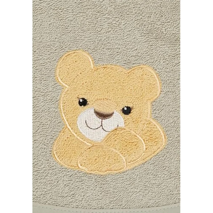 Sterntaler Lätzchen Löwe Leo – Saugfähige Baumwolle mit Druckknopfverschluss – Weich & hautfreundlich für Babys - steingrau – Bild 5