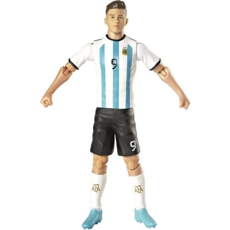 Banbo Toys Argentina Julian Alvarez Action Figure, 20 cm detaillierte Sammlerfigur aus hochwertigen Materialien