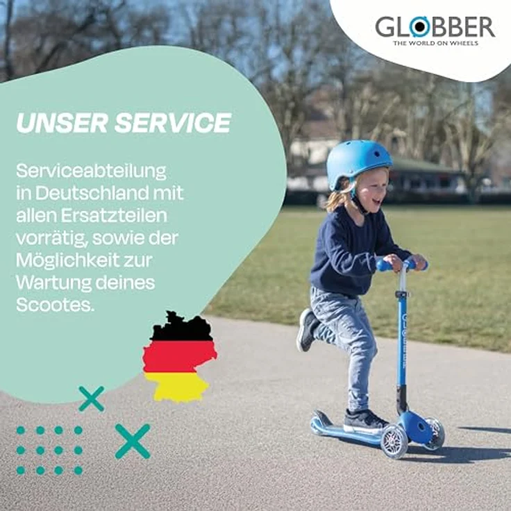 Globber Primo Foldable Plus Light - 3 Wheels Scooter, Dunkelmint-Mint – Bild 7