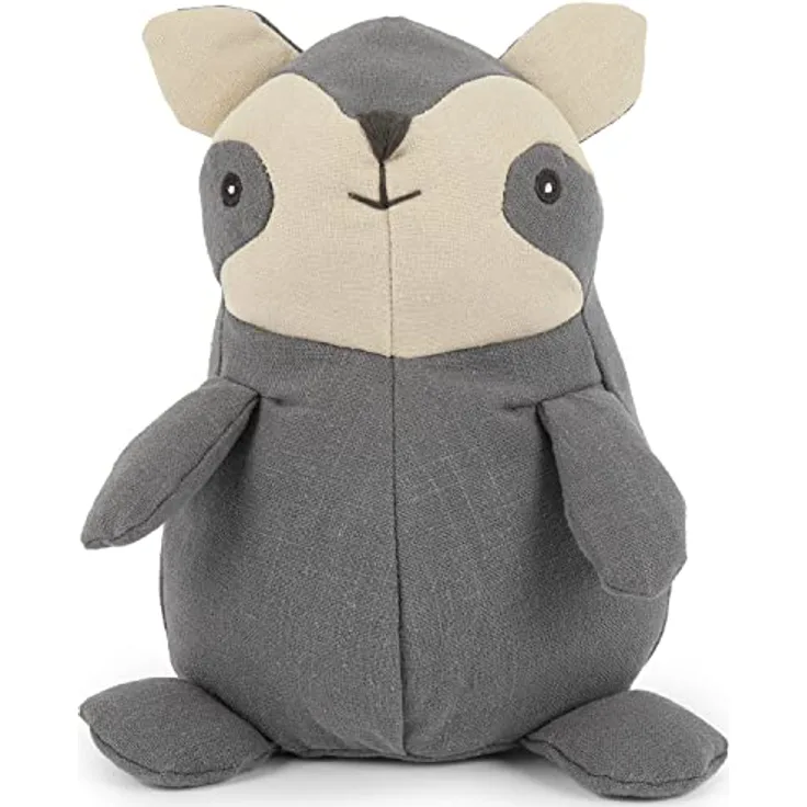 Bieco Waschbär Kuscheltier | Leinen Kuscheltier Baby | Baby Kuscheltier Waschbär | Stuffed Animal | Waschbär Stofftier Baby | Baby Kuscheltiere | Waschbär Plüschtier aus Leinenstoff