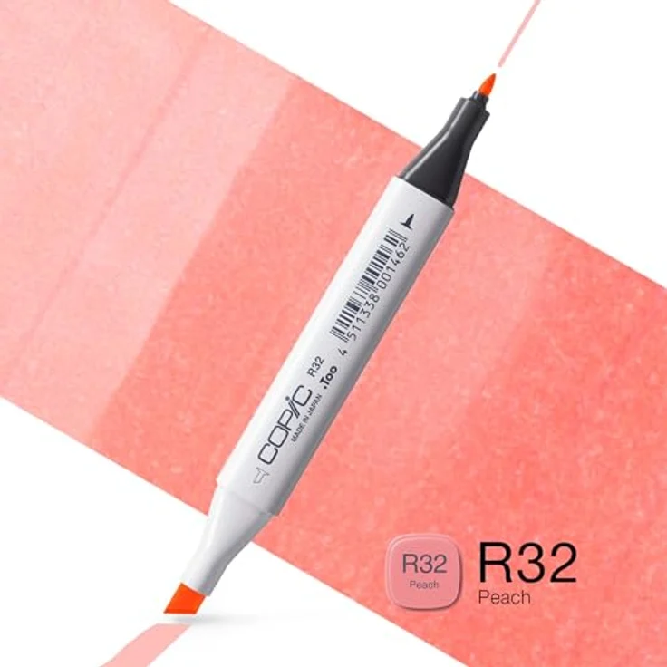 Copic Classic Marker Typ R - 32, Peach, professioneller Layoutmarker mit breiter und feiner Spitze, schnelltrocknend und wischfest – Bild 2