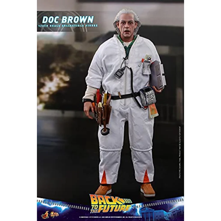 Hot Toys 1:6 Dr. Brown - Zurück in die Zukunft, Weiß, lizenziertes Sammlerstück – Bild 4