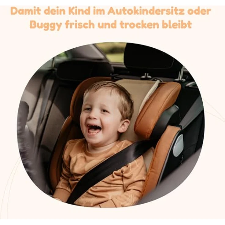 Aeromoov Baby Sitzauflage Air Layer, Antischwitz Einlage für Autositz oder Kinderwagen, Gruppe 2/3, Bio-Baumwolle, Vanilla, Oeko-Tex 100 Klasse 1 – Bild 2