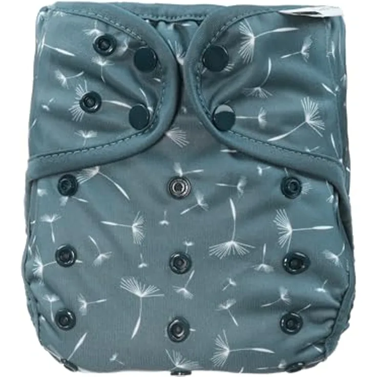 avo+cado Explorer One Size Stoffwindel-Überhose, Pusteblume, für 5 bis 16 kg, mit Laschen und doppelten Beinbündchen