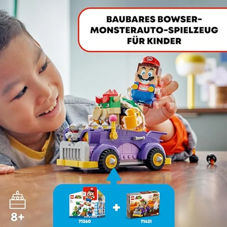 LEGO Super Mario Bowsers Monsterkarre – Erweiterungsset, Auto-Spielzeug mit Bowser-Figur für Jungs und Mädchen, Gamer-Geschenk zum Valentinstag oder Geburtstag für Kinder ab 8 Jahren 71431 – Bild 2