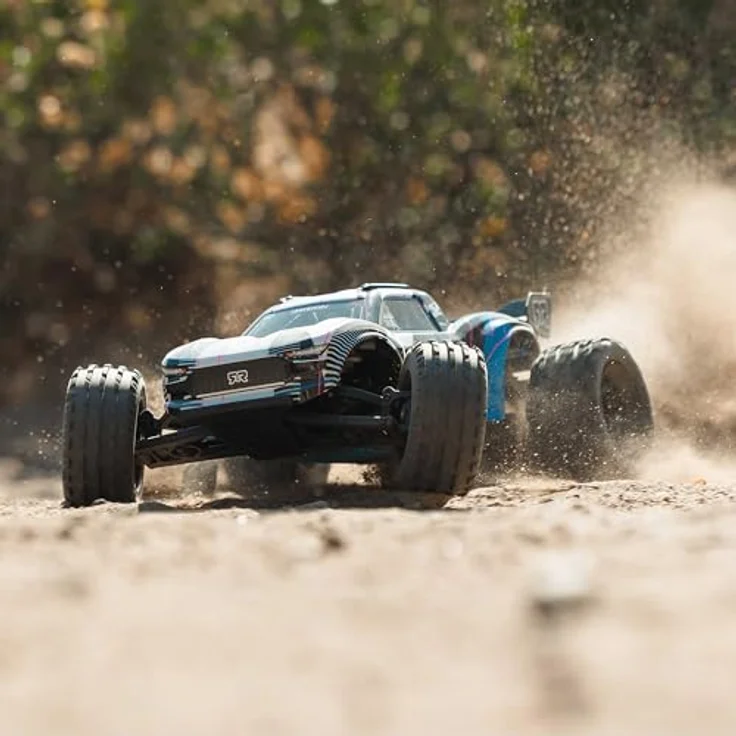 ARRMA VORTEKS MEGA 550 2WD, Ferngesteuertes Auto, RC Auto 1/10, Stadium Truck, über 30 km/h, aufrüstbar, inkl. Zubehör, Blau – Bild 5