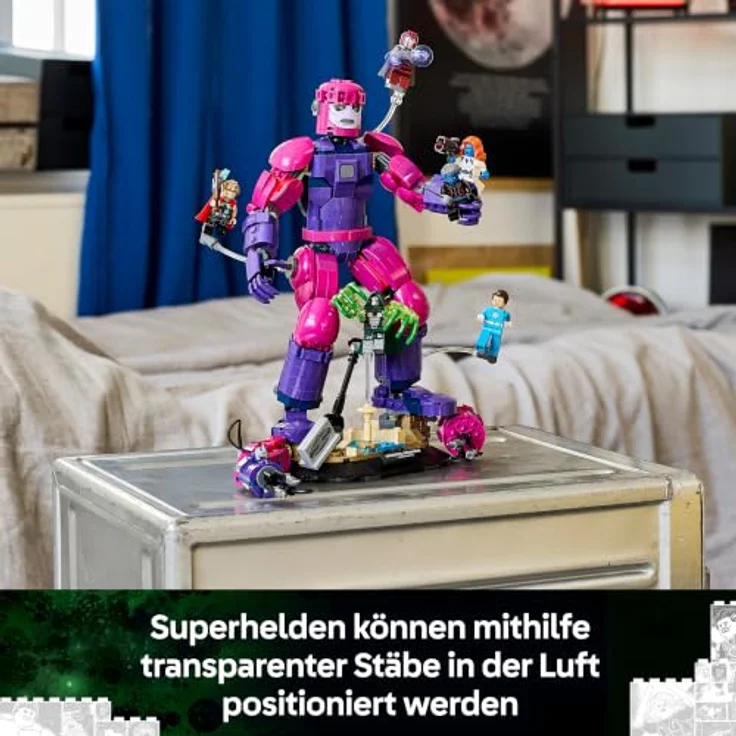 LEGO Super Heroes 76348 Legendärer Showdown: Avengers: Doomsday, Bauset mit 6 Minifiguren und beweglichem Sentinel, 846 Teile – Bild 4