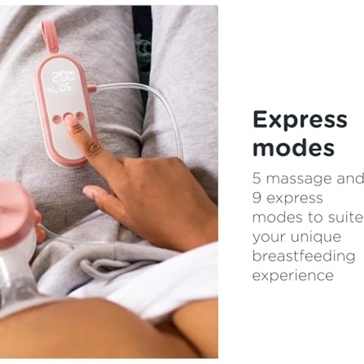 Tommee Tippee Made for Me Elektrische Einzel-Milchpumpe, Starke Saugkraft, Angenehmer, wiederaufladbar über USB, leise, tragbar, Express-Modi, samt Babyflaschen - Preisvergleich – Bild 7
