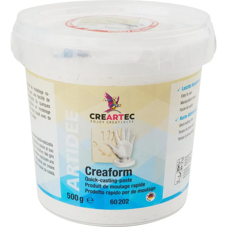 CREARTEC Modelliermasse hobby time, 500 g - Natürliche Rohstoffe, ungiftig und hautfreundlich