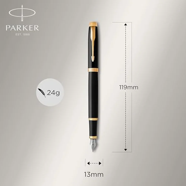 Parker Pen IM Black GT, Schreibstifte-Set mit Edelstahlspitzen, gold und schwarz, 2er Pack in Geschenkbox – Bild 4
