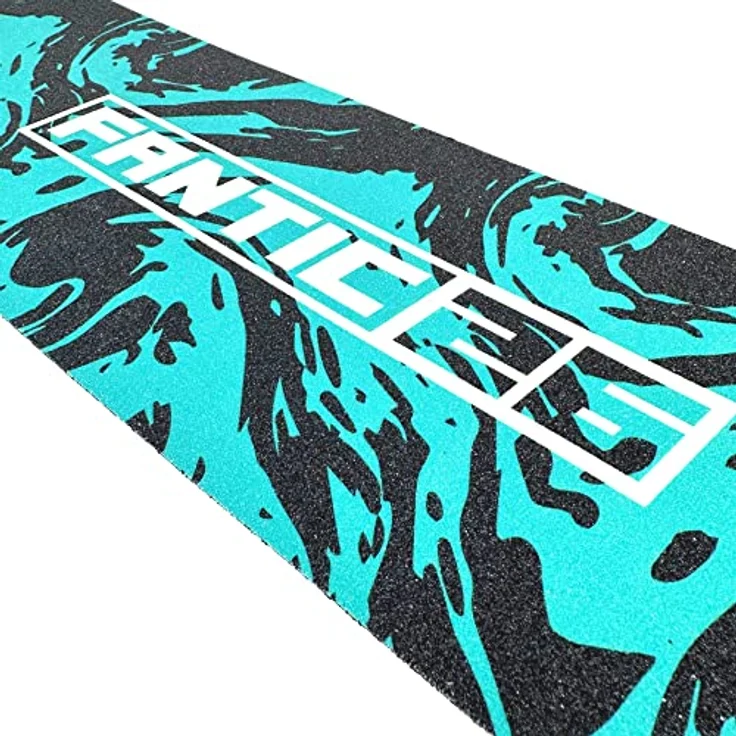 Fantic26 Stuntscooter Fantic26 Stunt-Scooter Griptape 58,5cm x 15,5cm Swirl Schwarz/Mint, extra starker Kleber und reißfestes PVC Material – Bild 2