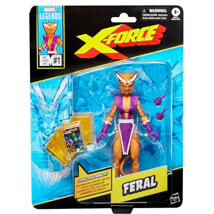 Marvel Legends Series Feral Action-Figur, 15 cm Sammelfigur mit 3 Accessoires und über 20 Bewegungspunkten