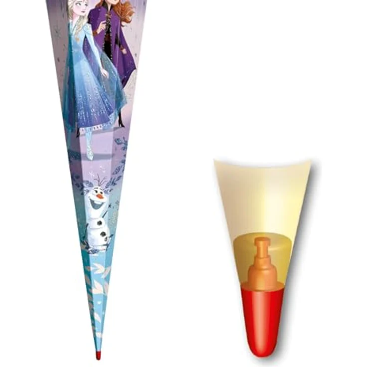 Roth Schultüte Disney Frozen Glitter, eckige Schultüte mit Schutzspitze und Tüllverschluss – Bild 7