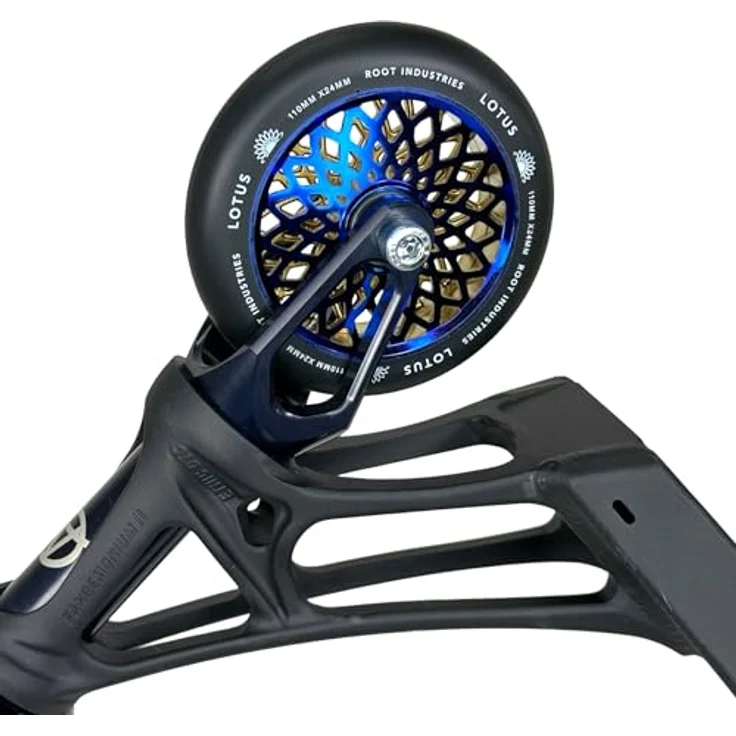 Root Industries Lotus Stunt-Scooter Rolle 110mm Blue Ray/PU Schwarz - Leichtgewichtiges Design mit schnell rollenden Rädern – Bild 3