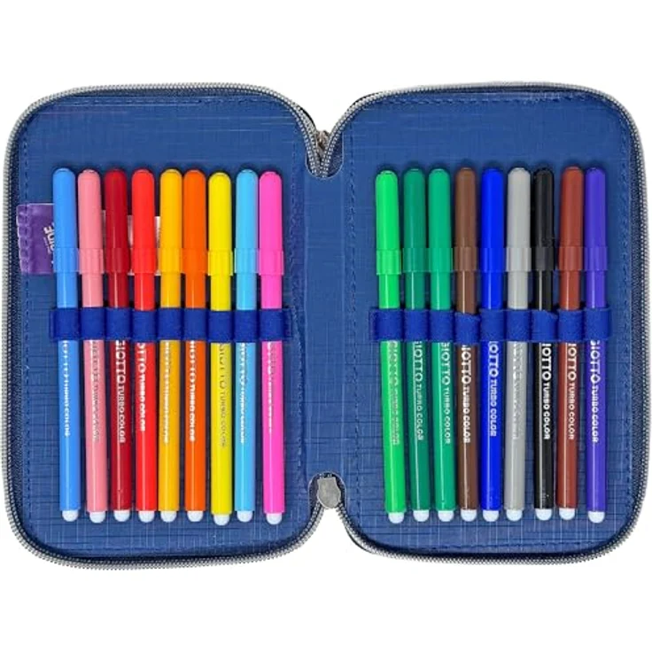 Clondo 3D Federmäppchen, dreifach gefüllt mit 44 Schulzubehör, 3 Fächer, 20 cm, für Inside Out Fans, bunt – Bild 3