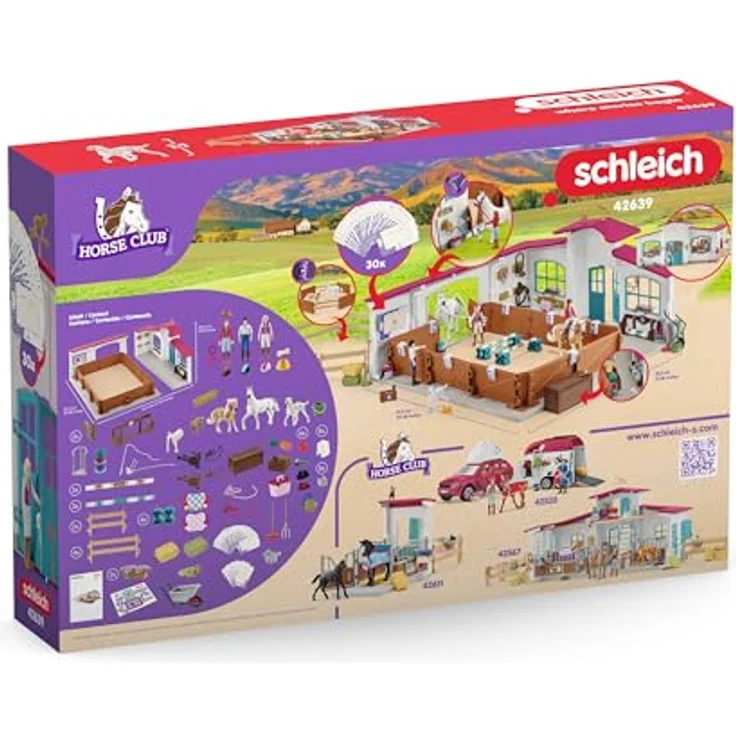 Schleich Reithalle Peppertree, Spielset mit Zubehör für Voltigieren und Springreiten, ca. 53,5 x 52 x 35,1 cm – Bild 9