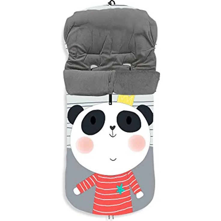 Interbaby D10054 Universal-Fußsack Panda für Kinderwagen, Unisex