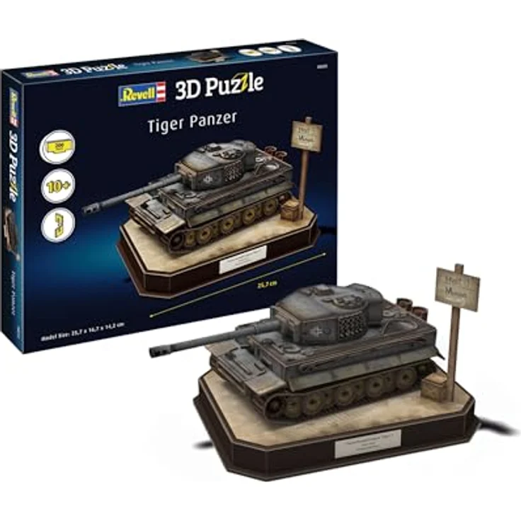 Revell Deutscher Panzer 'Tiger I, 3D-Puzzle mit 200 Teilen, detailreich und authentisch – Bild 1