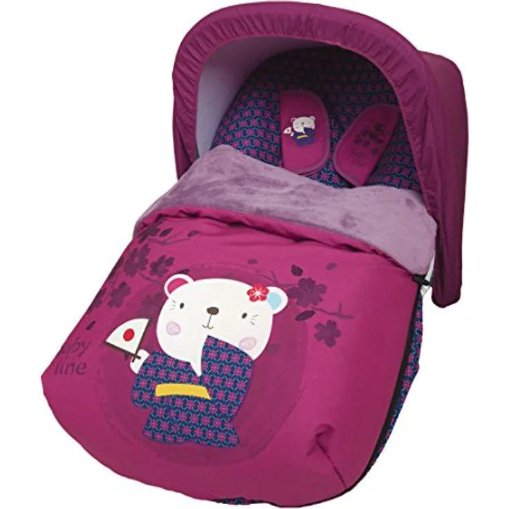 Babyline 3000601R Universal-Fußsack aus Fleece, mit Verdeck, für Damen und Herren