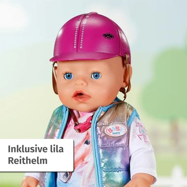 Baby Born Puppenkleidung Reiter-Outfit 43 cm, für BABY born Sister Puppe, mit Helm und Pferde-Accessoires – Bild 3