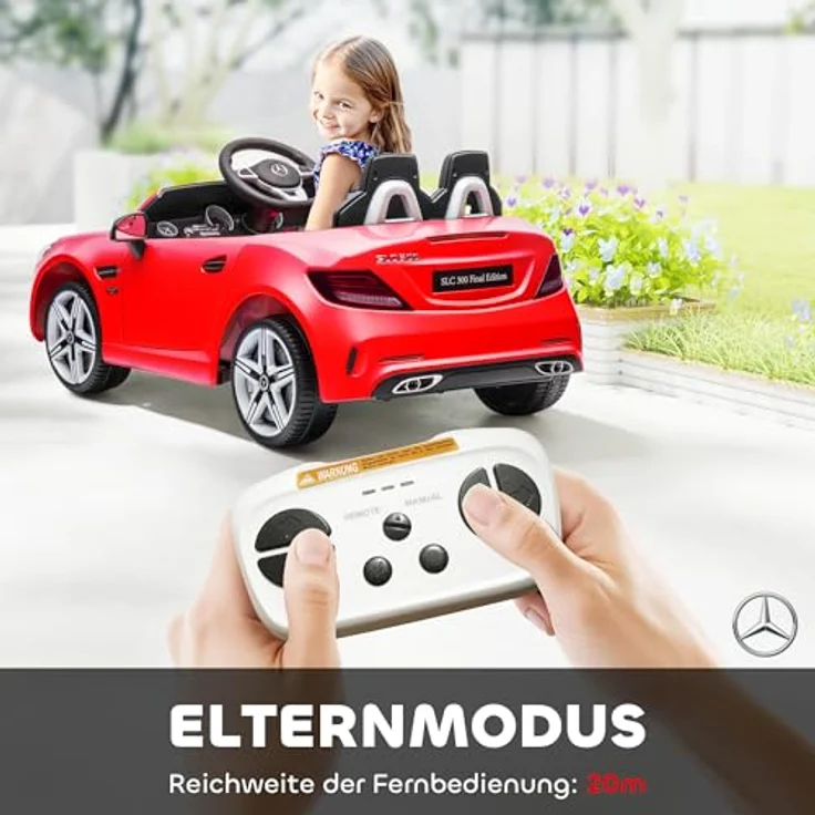 AIYAPLAY Elektro-Kinderauto Kinder Elektroauto, Rot, mit 2,4G Fernbedienung, Belastbarkeit 30 kg, für 3-6 Jahre Kinder – Bild 5