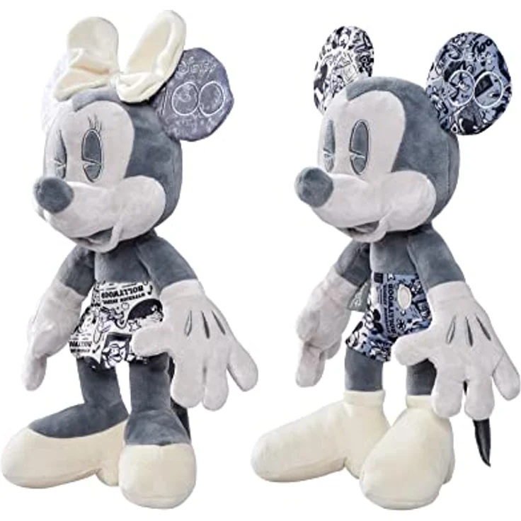 Simba 6315870123 - Disney Mickey & Minnie Mouse 100 Jahre Collector-Set, 33cm Plüsch, limitierte Sammler-Edition, Geschenk-Box, Amazon exklusiv, Zertifikat & Seriennummer, für Erwachsene & Kinder – Bild 3