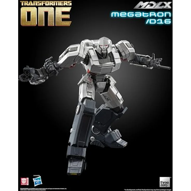 threezero Transformers One: Megatron/D16 MDLX Actionfigur mit 46 Gelenkpunkten, metallischen Brust- und Schulterteilen, Laser Blaster und Fusion Cannon, 16,1 cm hoch – Bild 3
