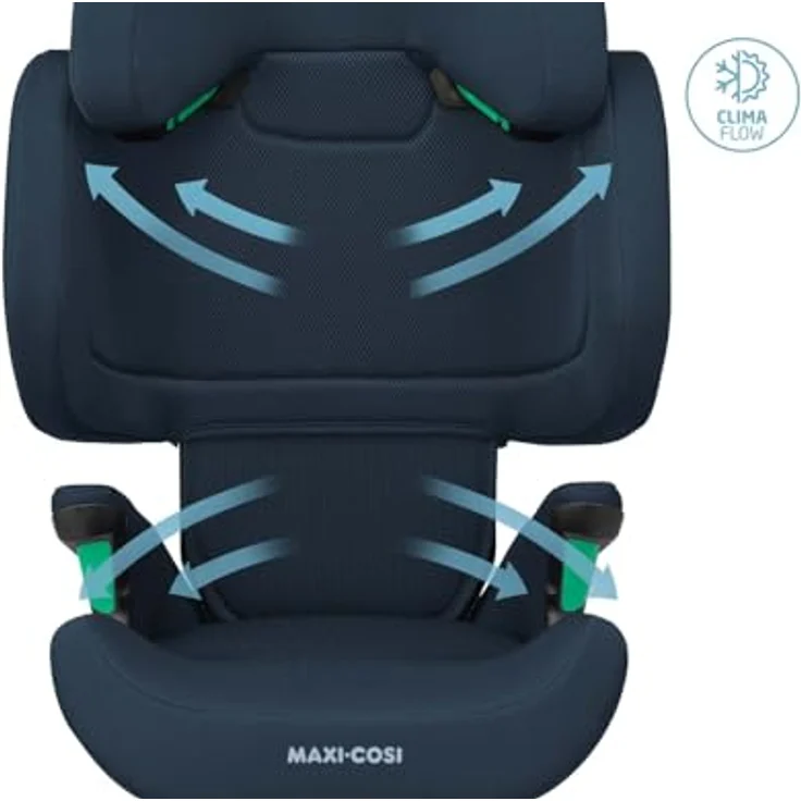 Maxi-Cosi RodiFix R i-Size, Sitzerhöhung mit hohem Rücken, 3.5–12 Jahre, 100–150 cm, ISOFIX-Kindersitz, G-CELL Seitenaufprallschutz, verstellbare Höhe, ClimaFlow, Authentic Blue – Bild 4