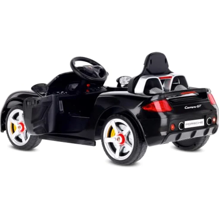Sun Baby Porsche Carrera GT, Elektro Kinderfahrzeug mit 12V Akku, MP3, Fernbedienung und Sicherheitsgurten, schwarz – Bild 5