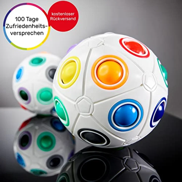 CUBIDI® Original Regenbogenball mit 19 Kugeln - Groß | Geschicklichkeitsspiel für Kinder und Erwachsene | Spannendes Knobelspiel für Mädchen und Jungen ab 6 Jahren – Bild 9