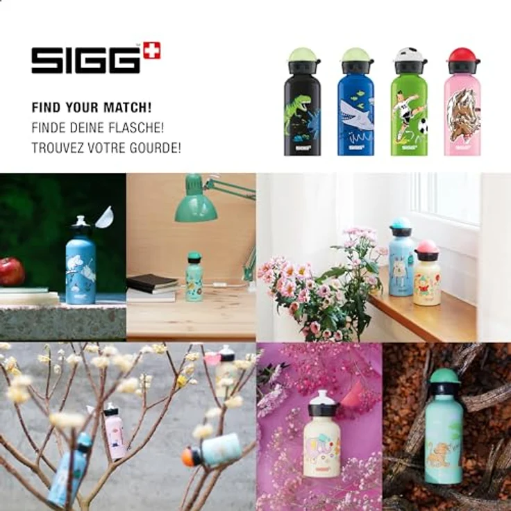 SIGG Trinkflasche Kids Bottles 0. 4 l Dinosaurier - Glow in the Dark – Bild 6