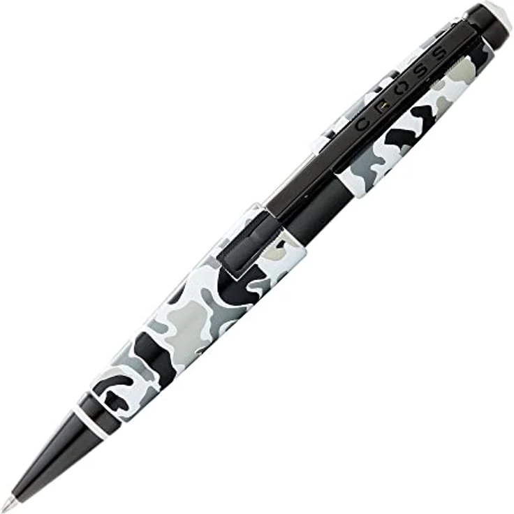 Cross Rollerball Edge Camo Grau, Schreibstift mit Gel-Tinte, in Geschenkbox, dokumentenecht, Klick-Zieh-Mechanik, auswechselbare Mine – Bild 1