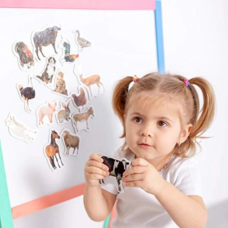 Kühlschrankmagnete kinder MAGDUM Bauernhof FOTO - 16 GROßE Kühlschrank Magnete für Kleinkinder - Kinder magnete - Magnete für magnettafel - Magnete kühlschrank - Magnete kinder - Magnettafel kinder – Bild 7